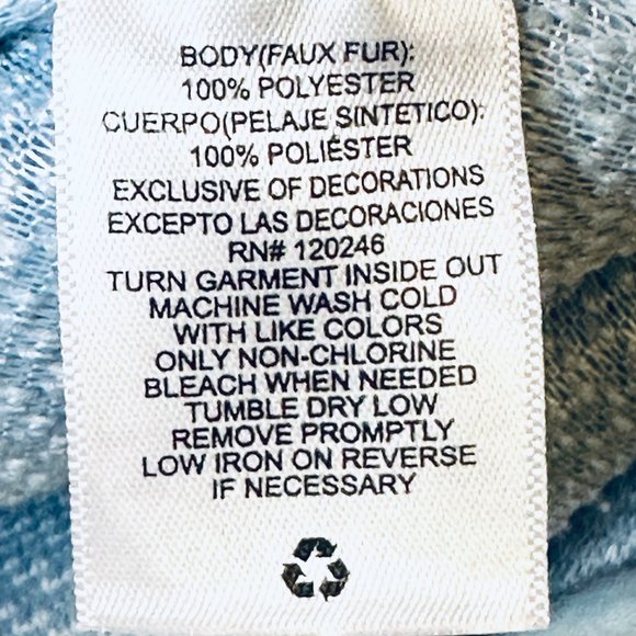 Wallflower Sky Blue Sherpa Quarter-Zip Pullover - Size M - NWT - Picture 9 of 9